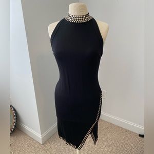 Black Studded Cocktail Dress
